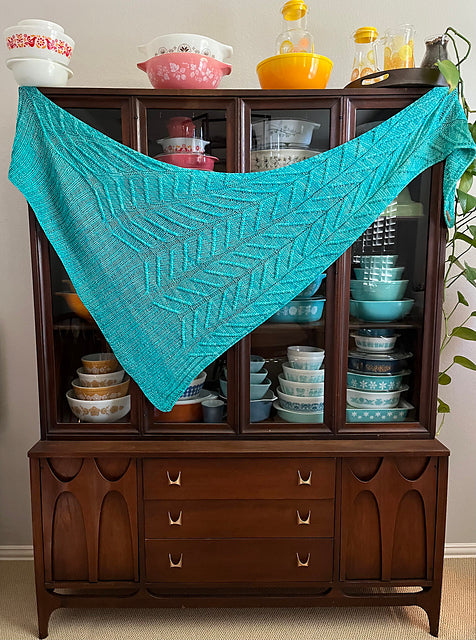 Almina Shawl in Teal