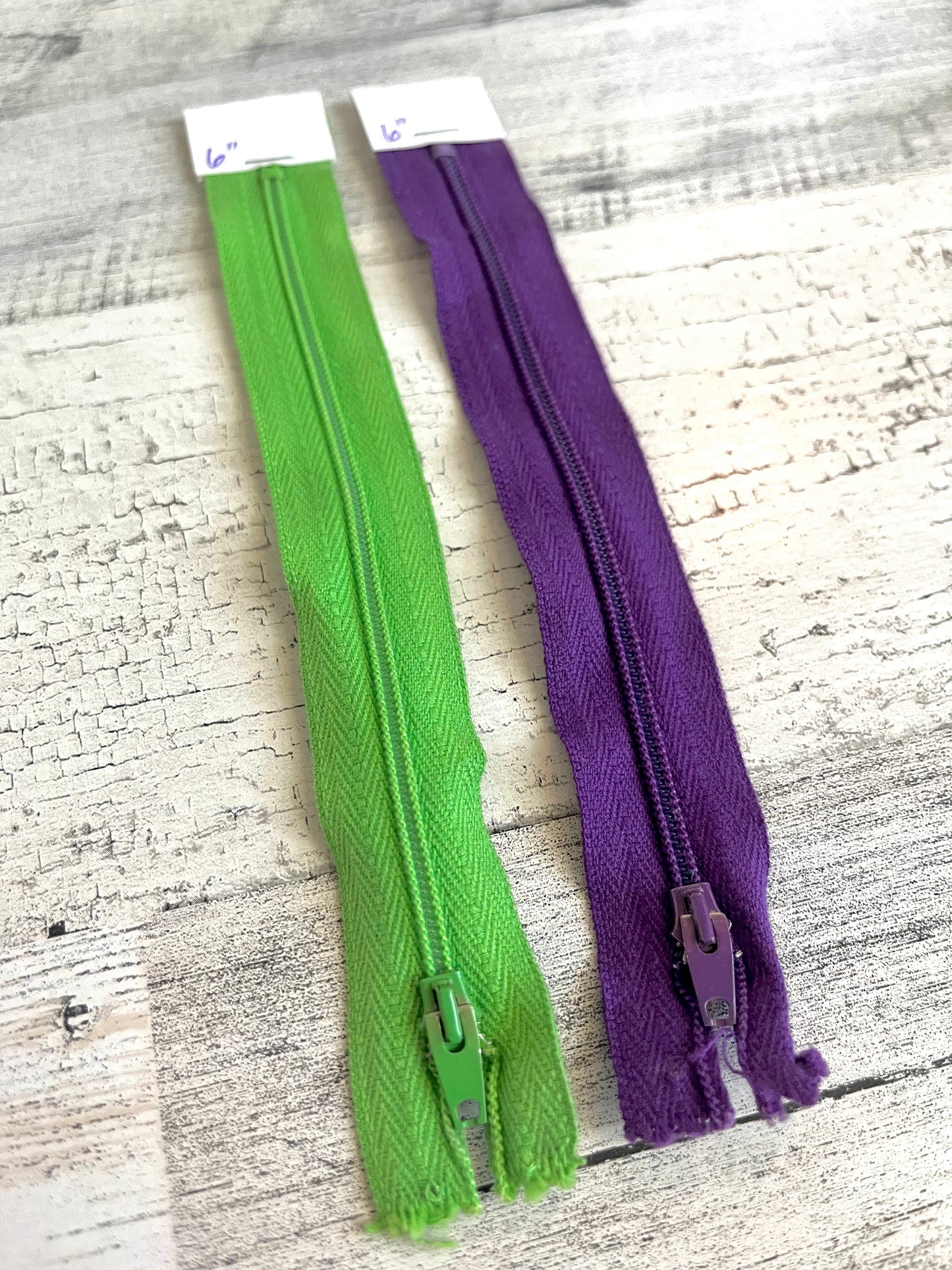 6 inch Zippers