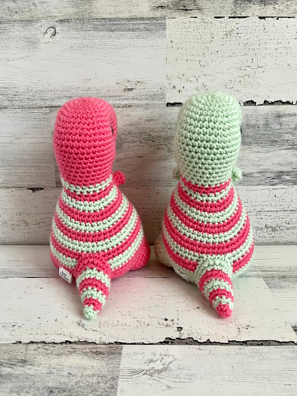 Mint & Tropical Pink - Chubby Dinosaur