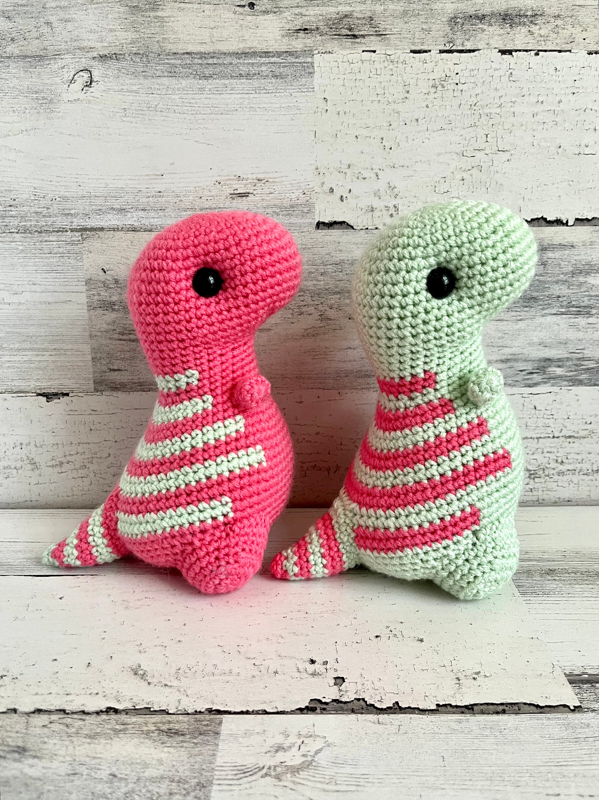 Mint & Tropical Pink - Chubby Dinosaur