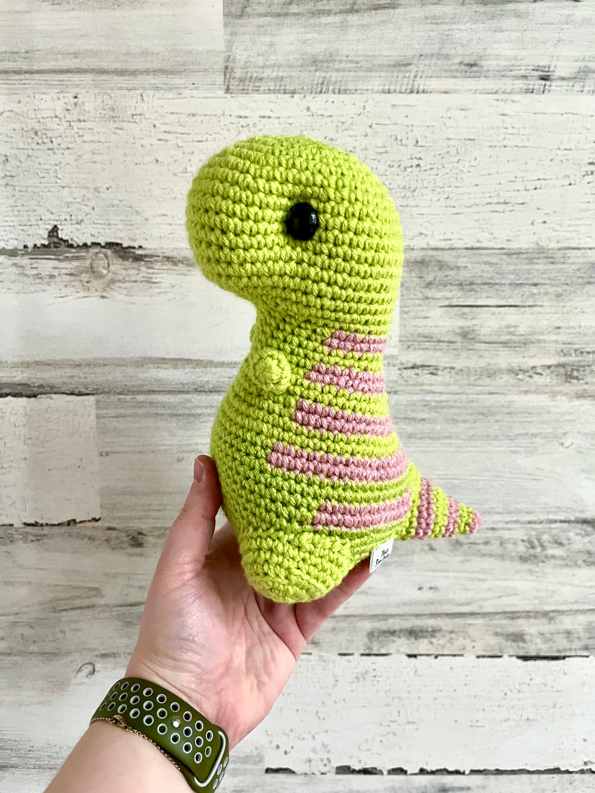 Lime and Pink - Chubby Dinosaur