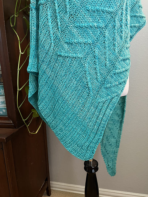 Almina Shawl in Teal