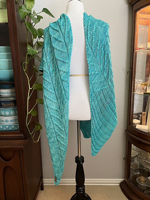 Almina Shawl in Teal