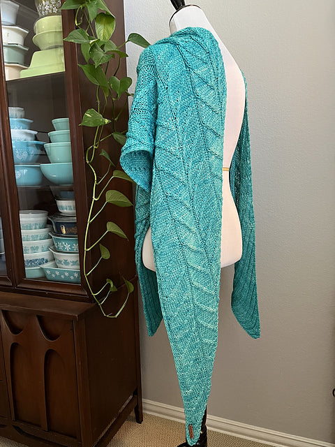Almina Shawl in Teal