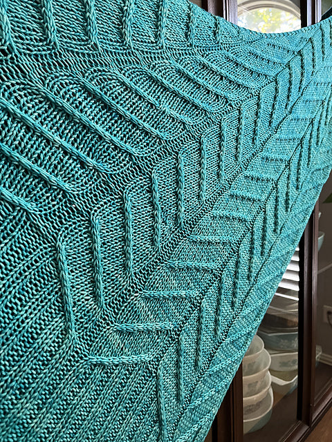 Almina Shawl in Teal