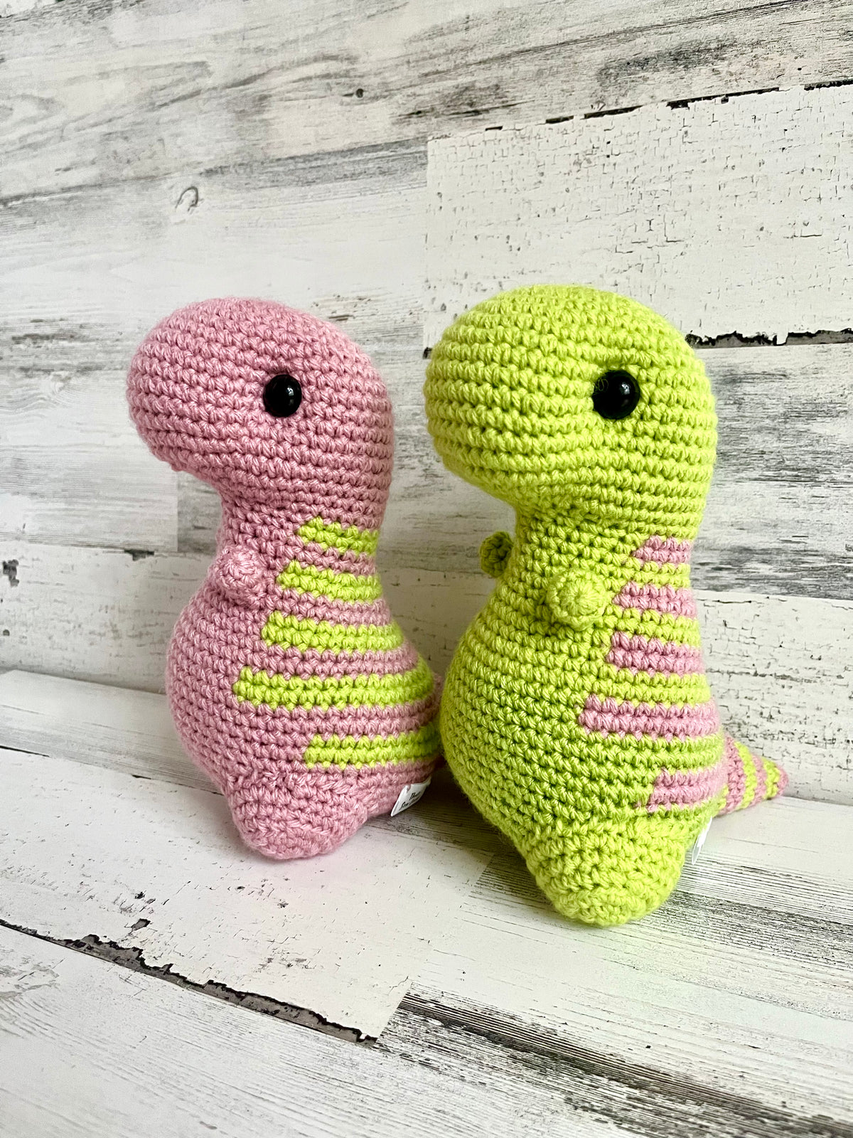 Lime and Pink - Chubby Dinosaur