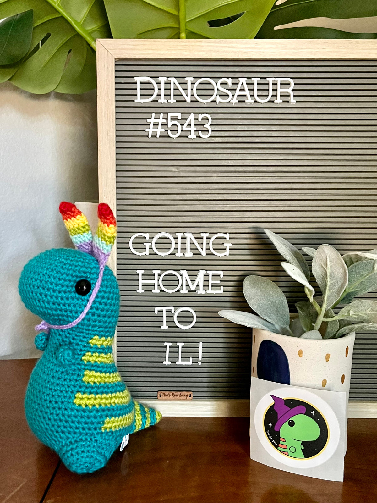 Blue & Lime Green - Chubby Dinosaur