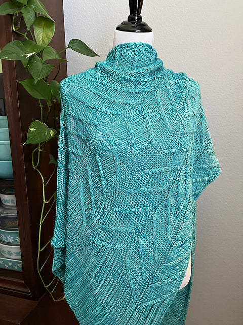 Almina Shawl in Teal