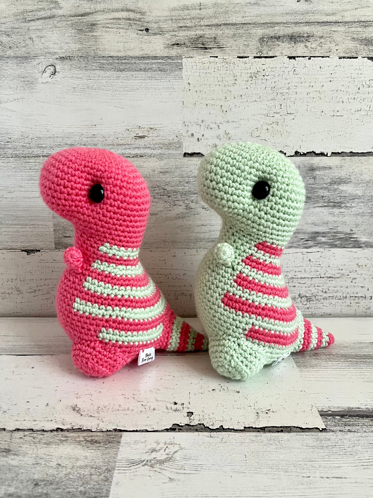 Mint & Tropical Pink - Chubby Dinosaur