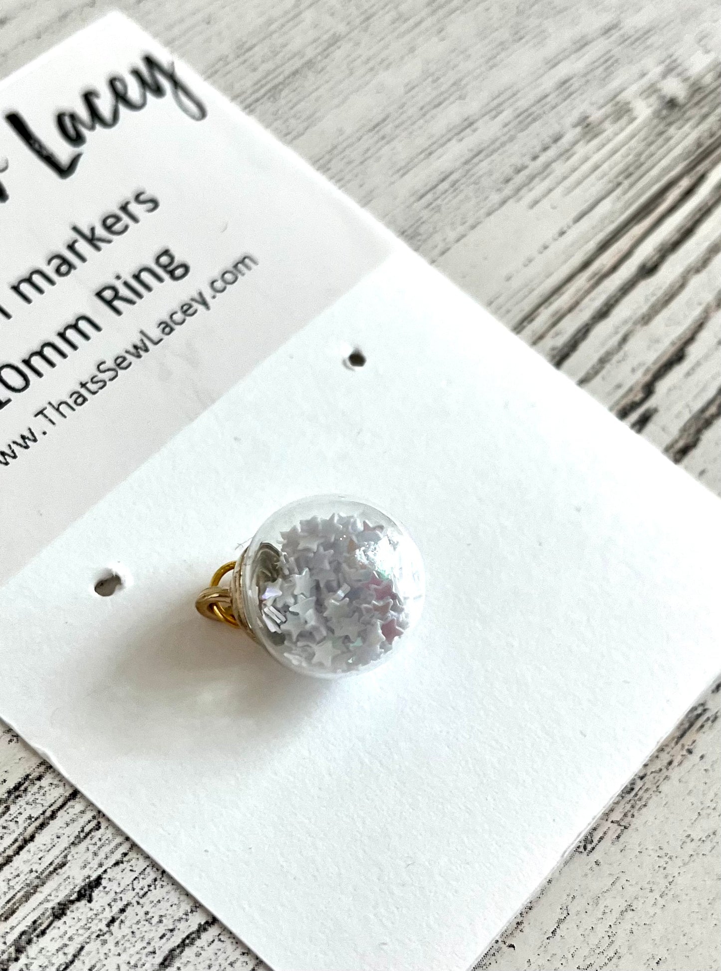 Star Confetti Globes - TSL Stitch Markers