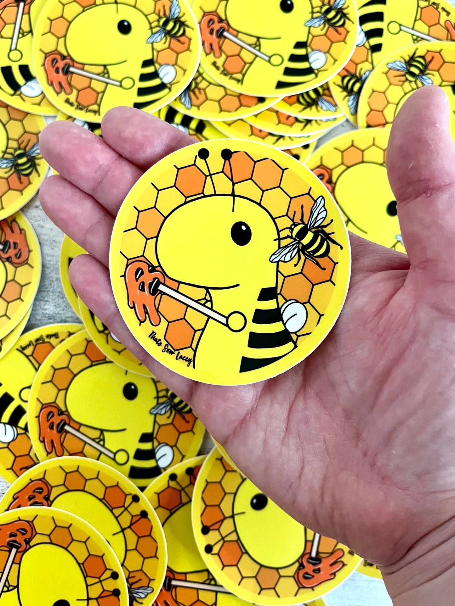 Bumblebee Dinosaur - 3” Circle Cut Sticker