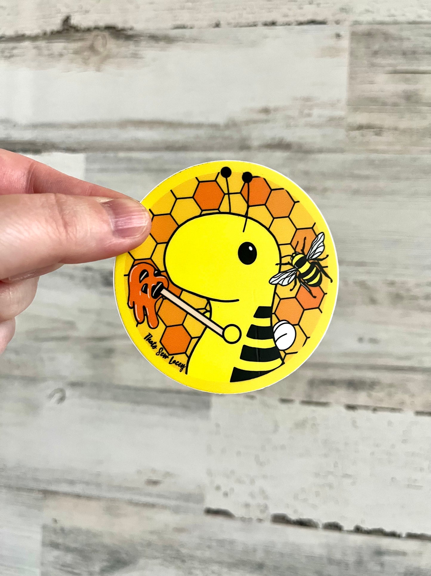 Bumblebee Dinosaur - 3” Circle Cut Sticker