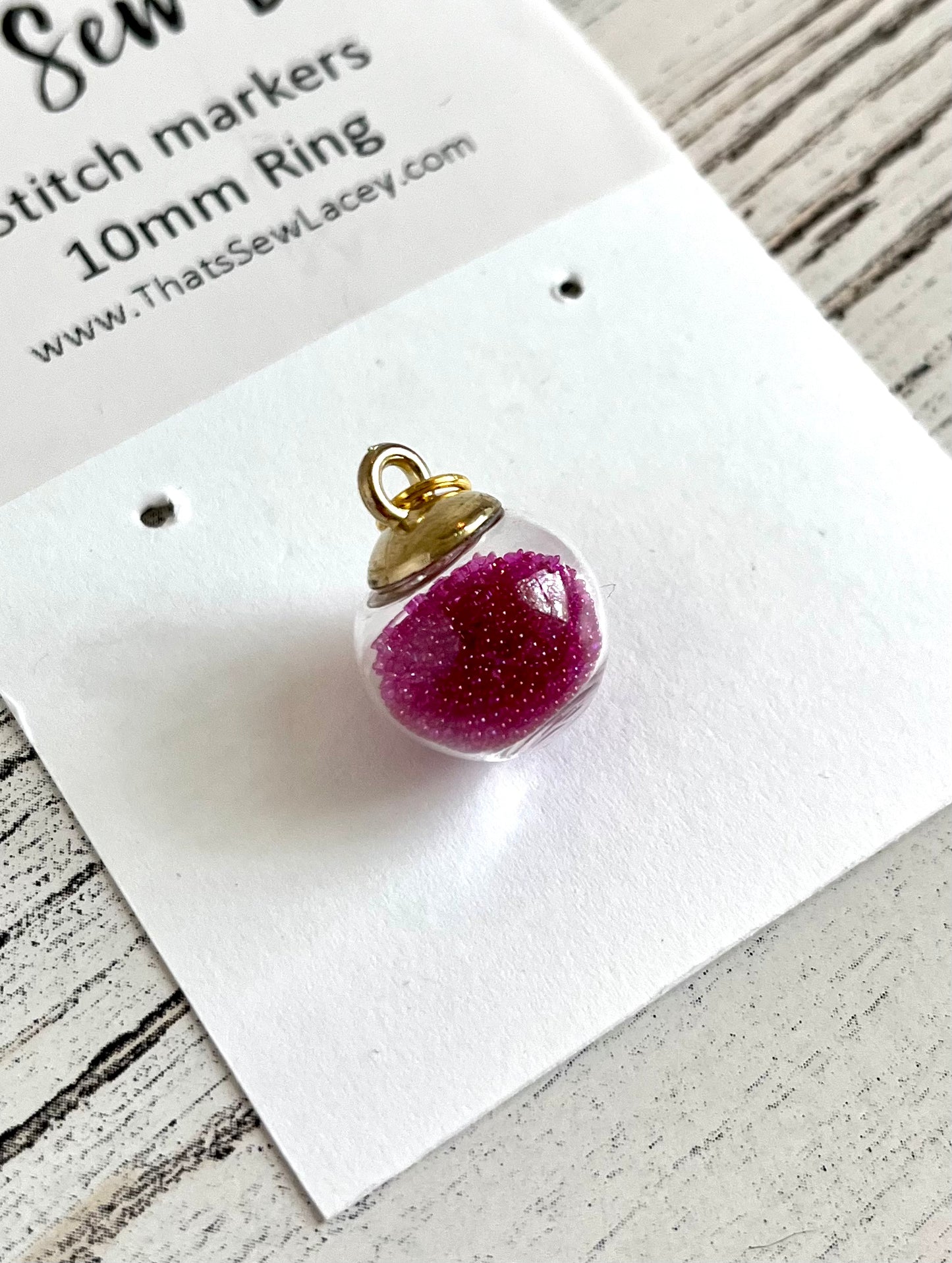 Purple Sand Globes - TSL Stitch Markers