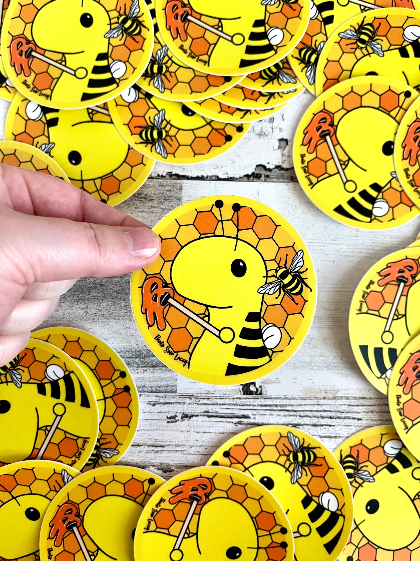 Bumblebee Dinosaur - 3” Circle Cut Sticker