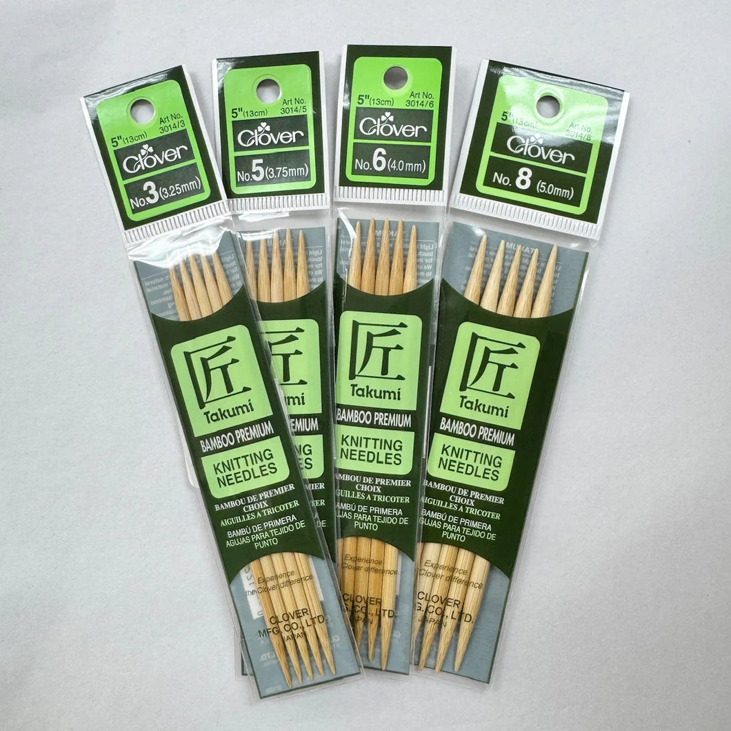Clover Takumi Bamboo (DPN) Double Pointed Needles
