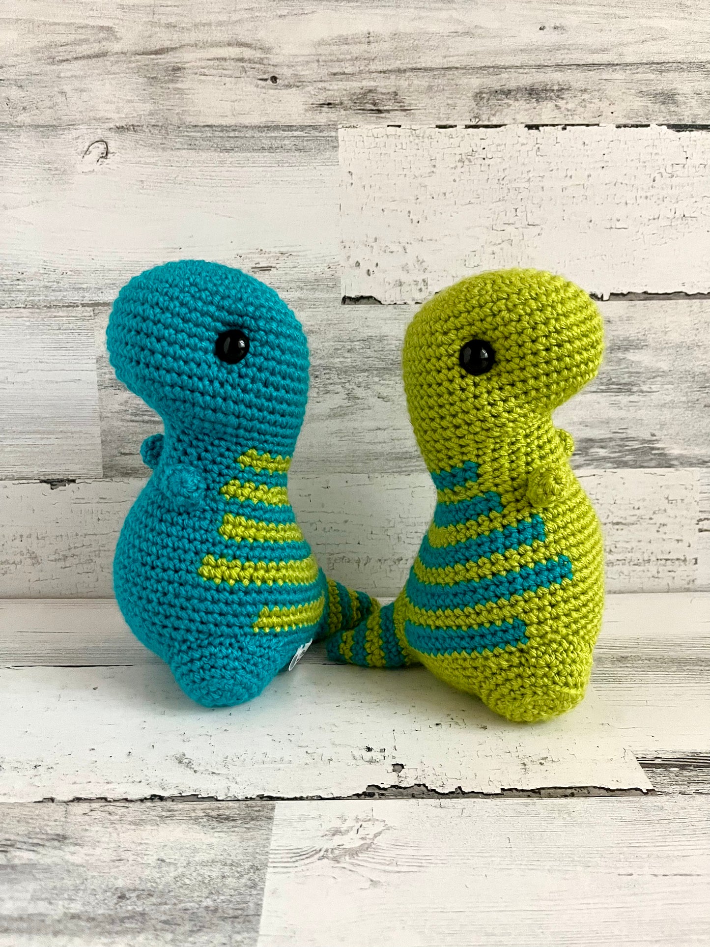Blue & Lime Green - Chubby Dinosaur