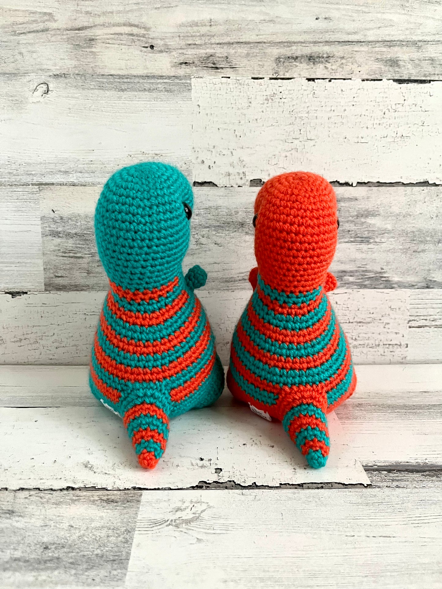 Orange & Teal - Chubby Dinosaur