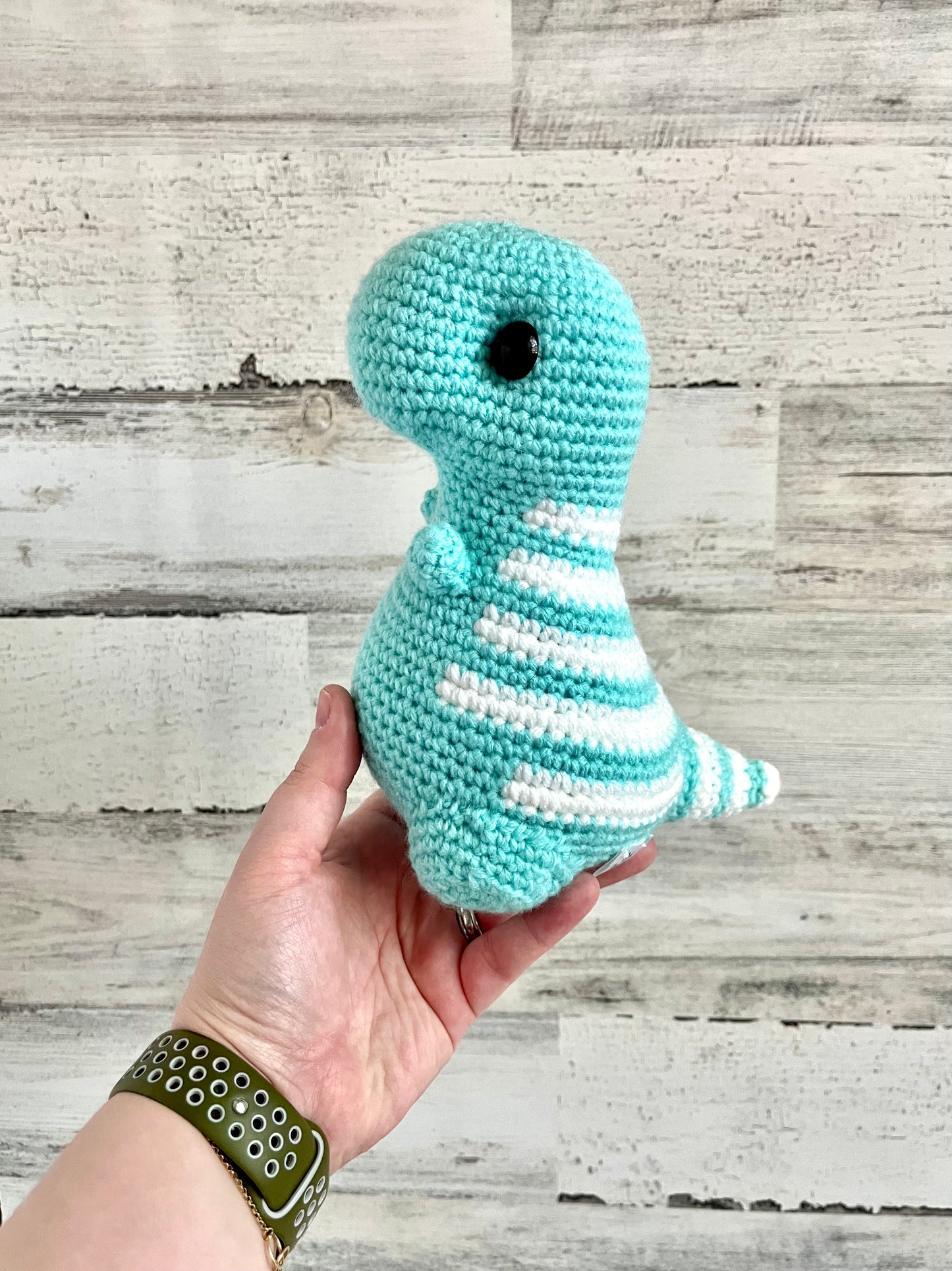 Light Blue & White - Chubby Dinosaur