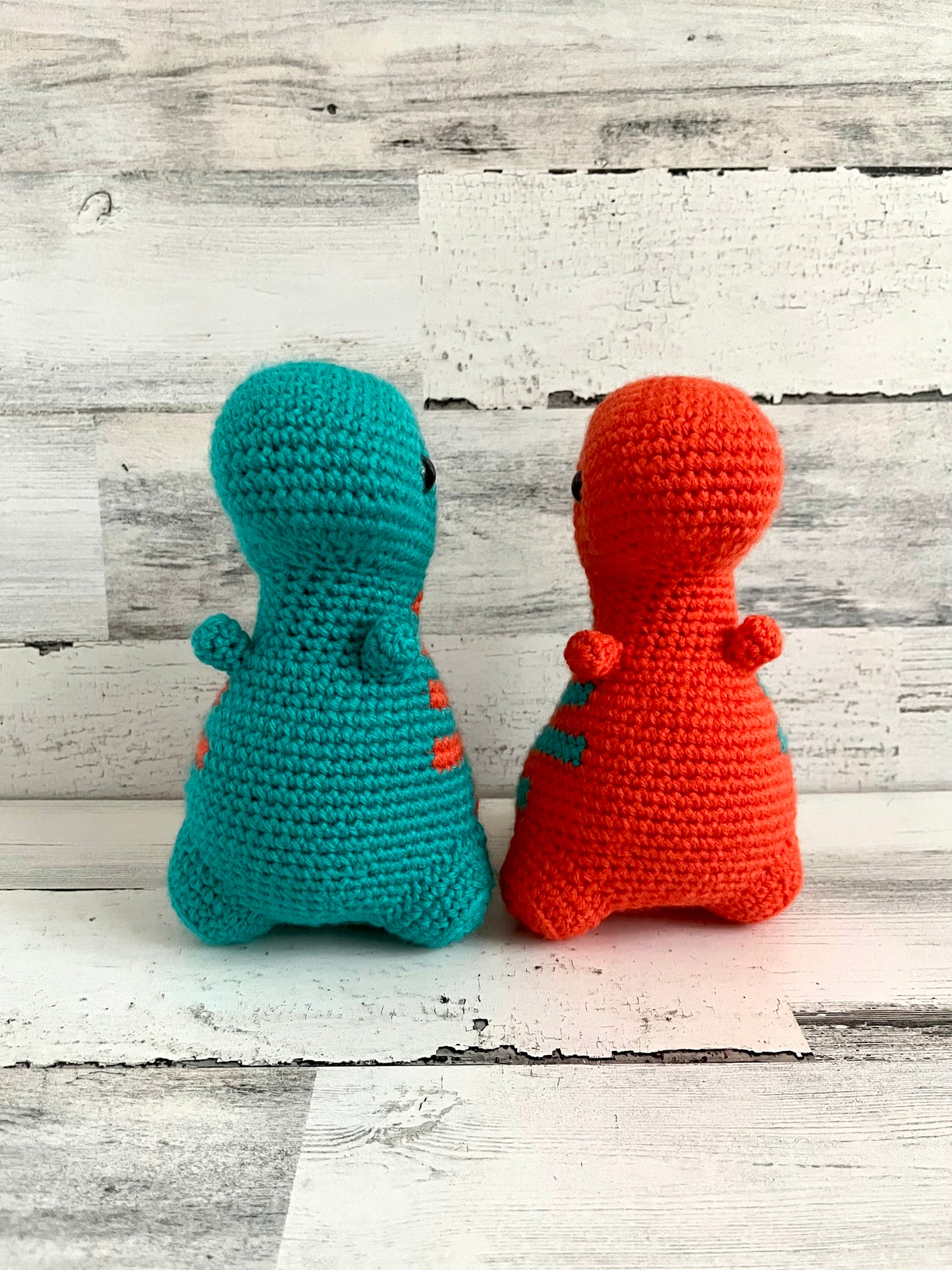 Orange & Teal - Chubby Dinosaur