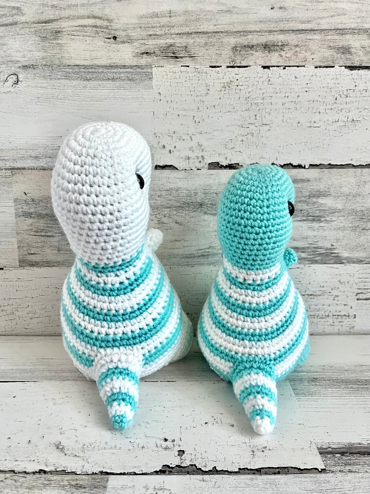 Light Blue & White - Chubby Dinosaur