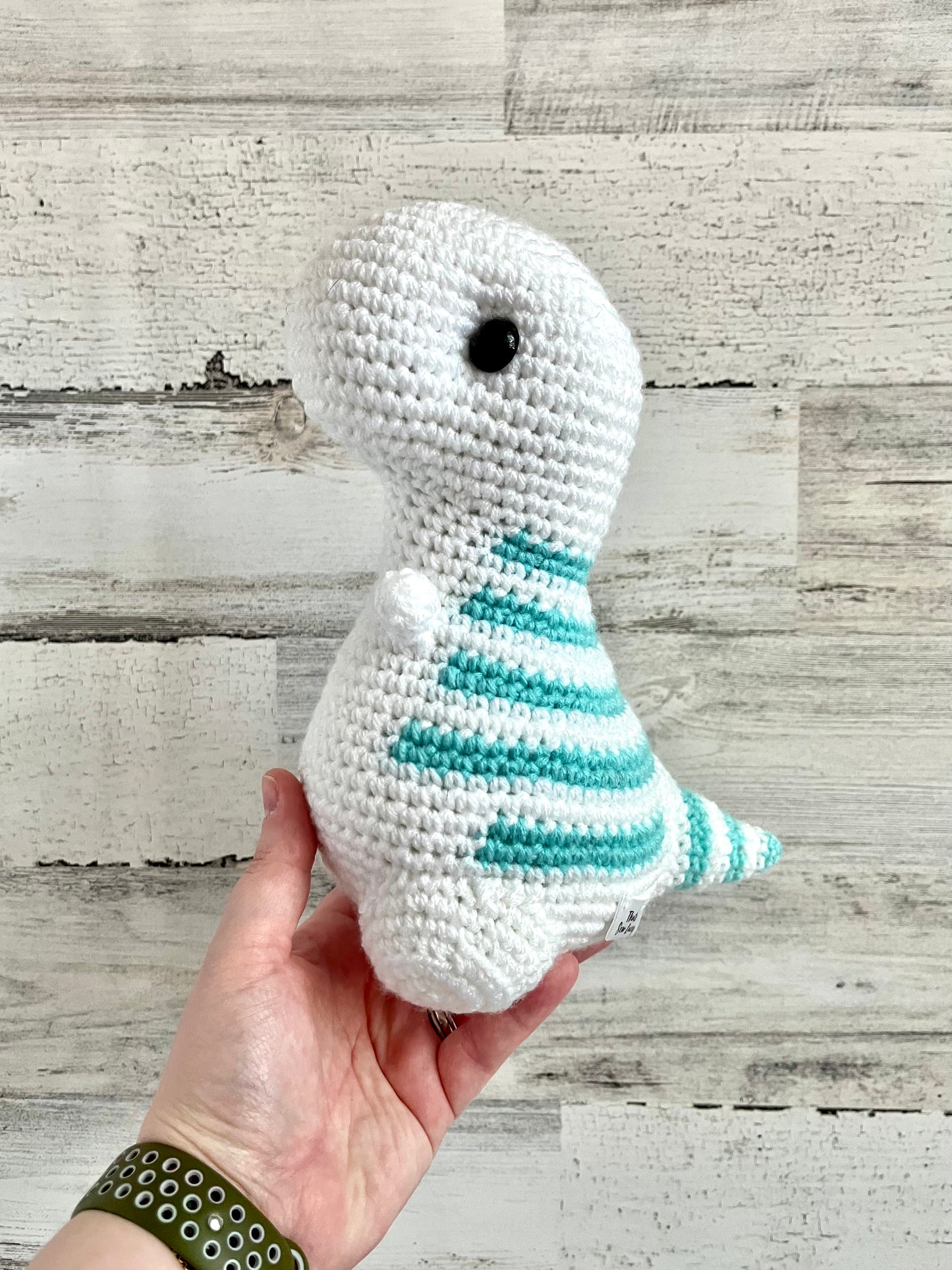 Light Blue & White - Chubby Dinosaur