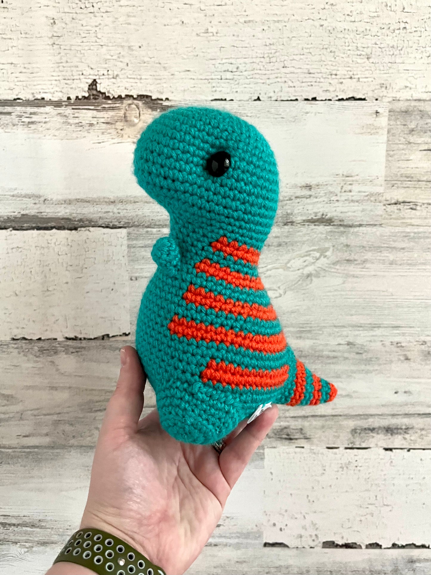 Orange & Teal - Chubby Dinosaur