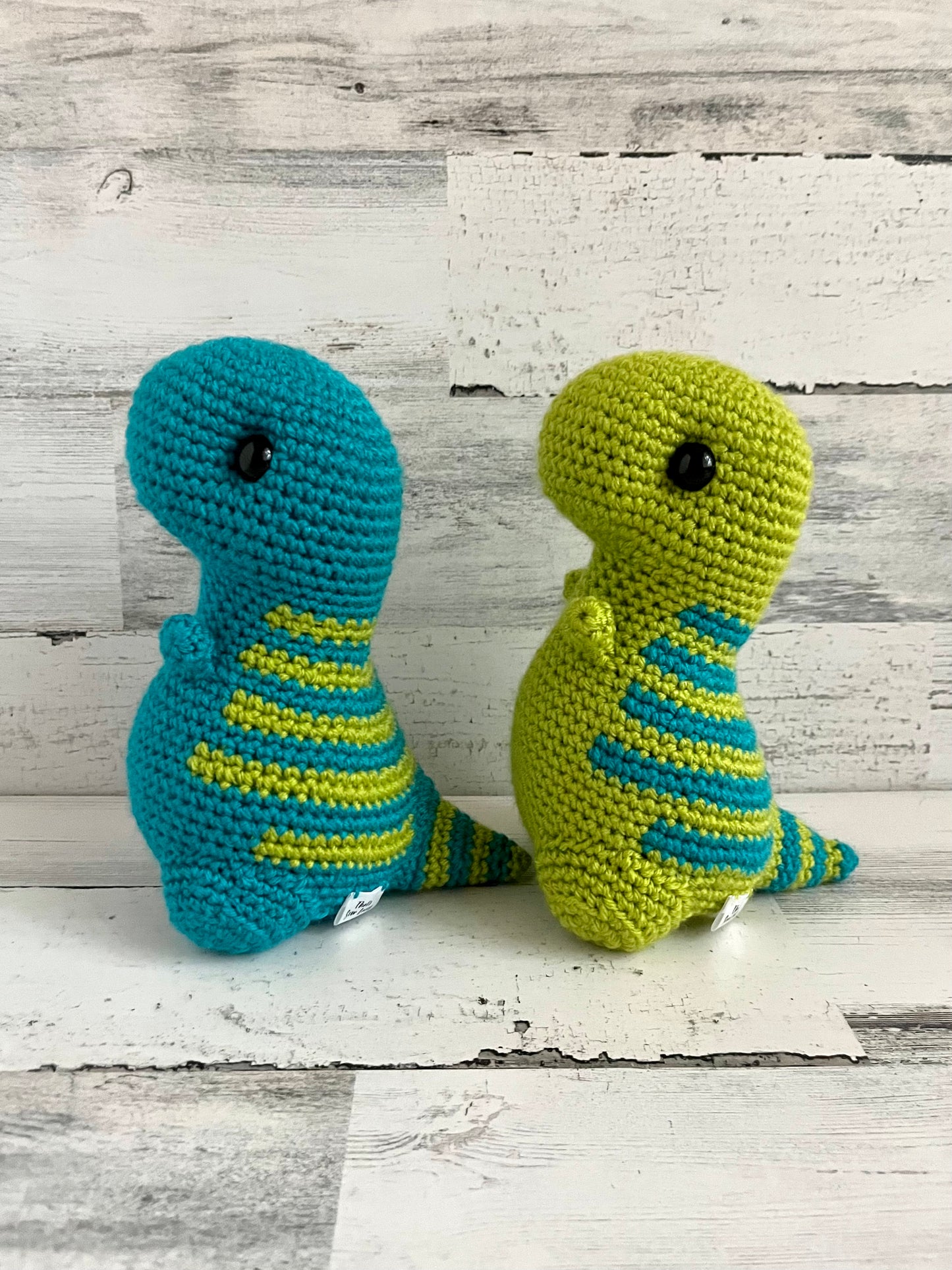 Blue & Lime Green - Chubby Dinosaur