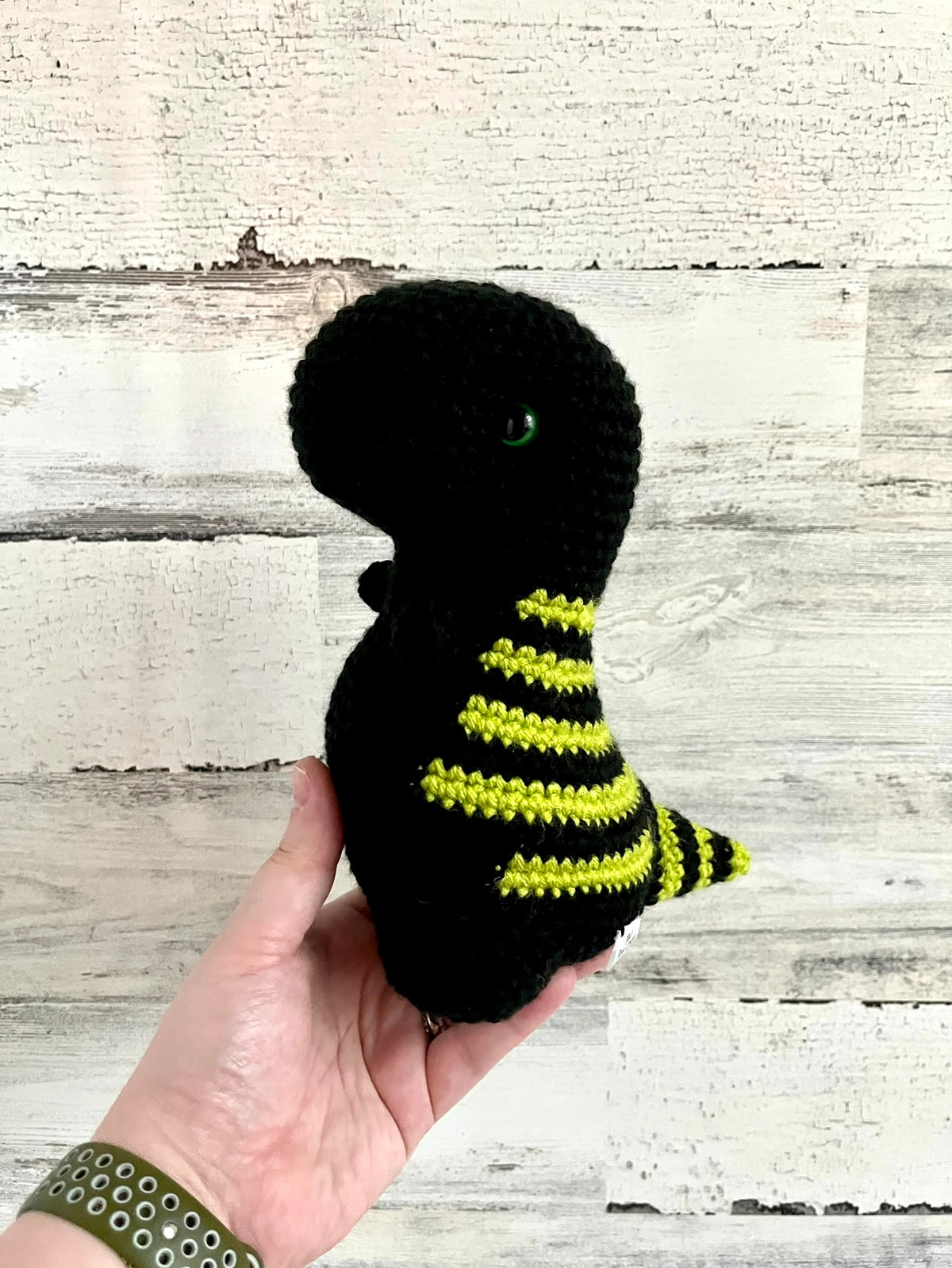 Black & Lime Green - Chubby Dinosaur