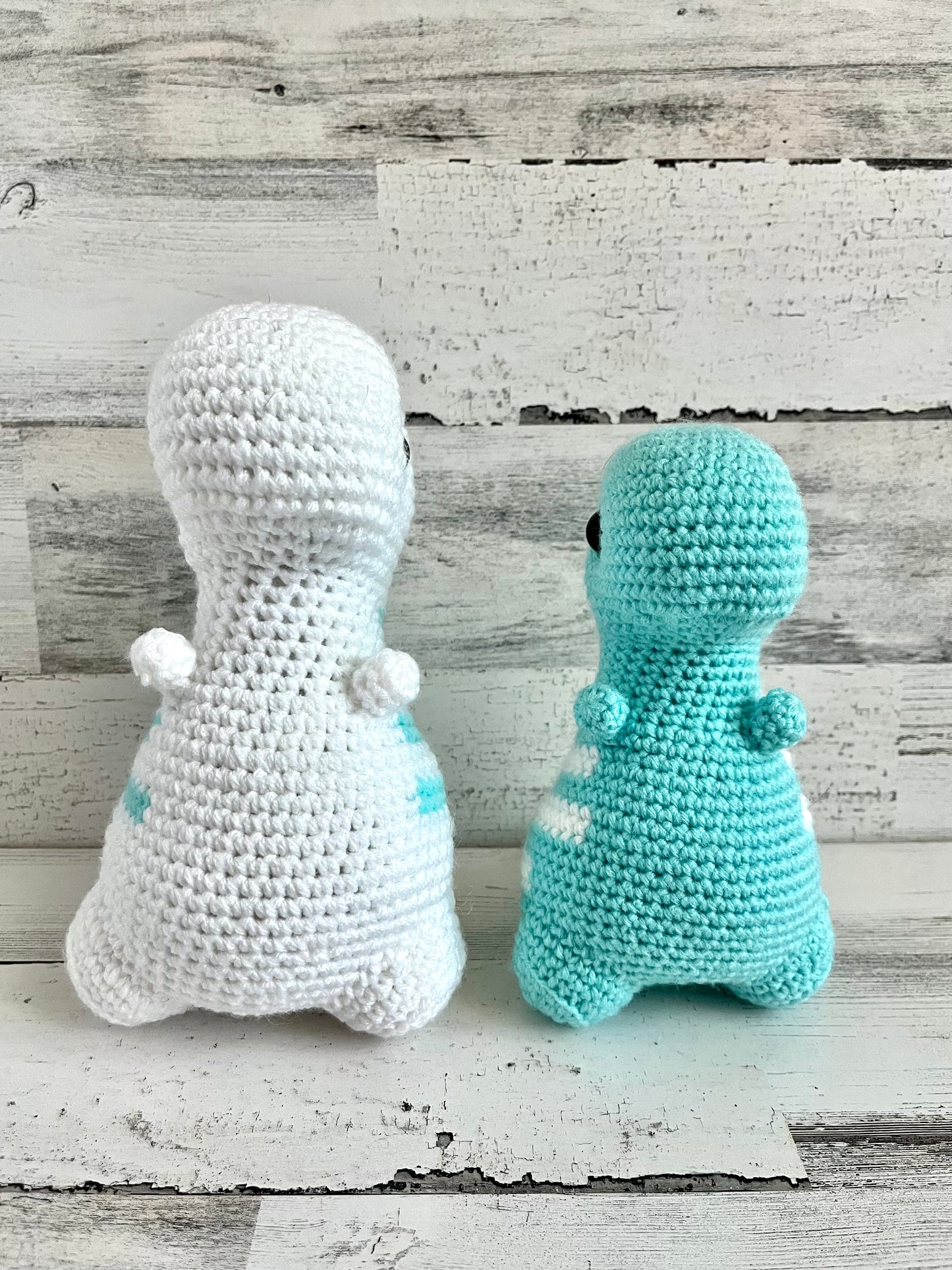 Light Blue & White - Chubby Dinosaur