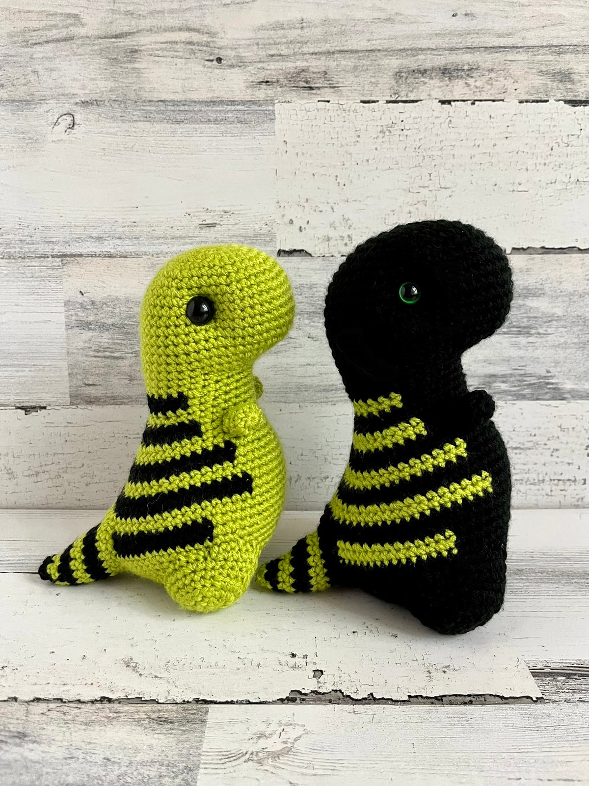 Black & Lime Green - Chubby Dinosaur