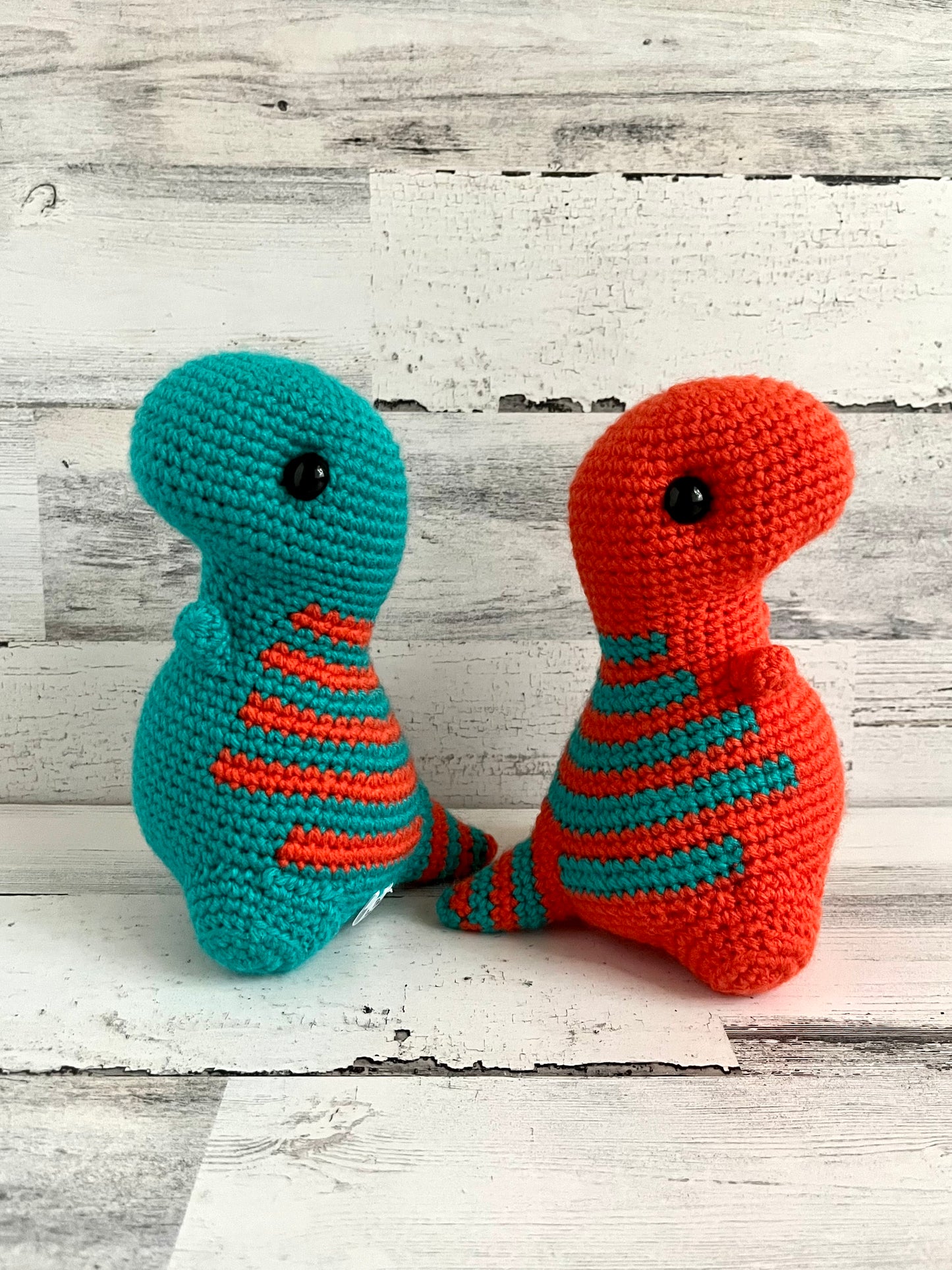 Orange & Teal - Chubby Dinosaur