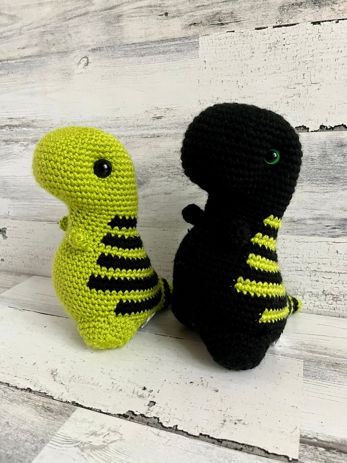 Black & Lime Green - Chubby Dinosaur