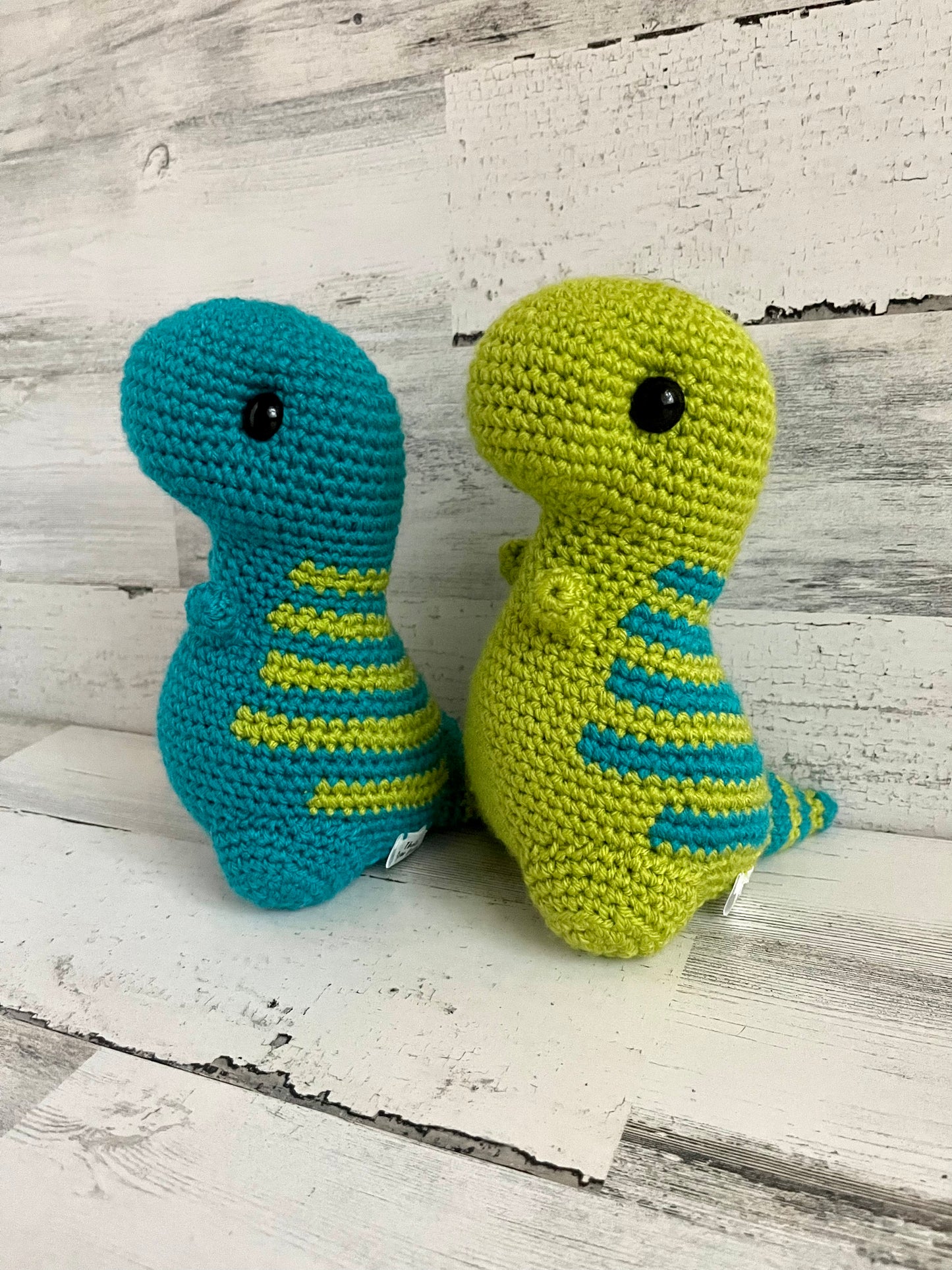 Blue & Lime Green - Chubby Dinosaur