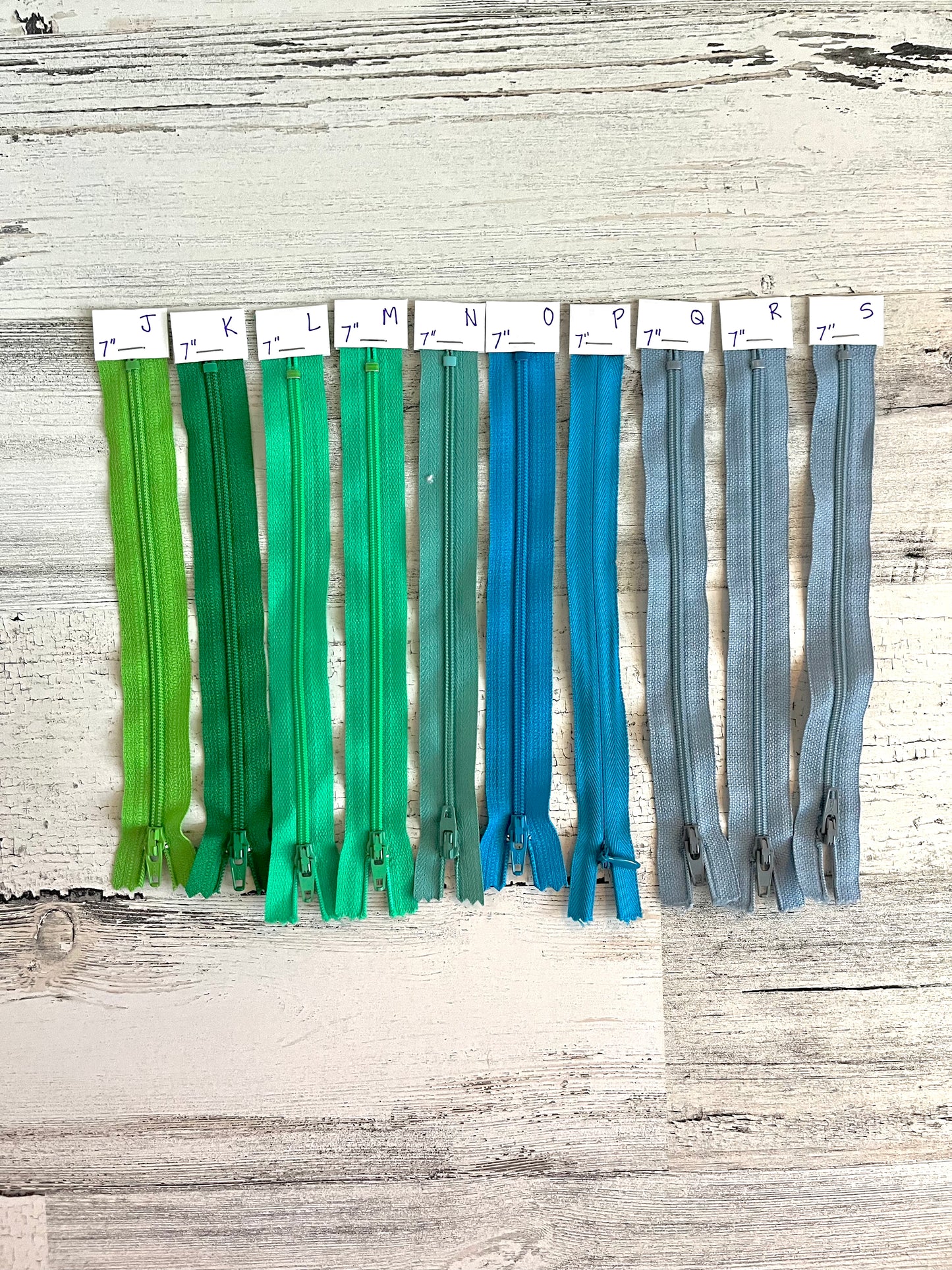 7 inch Zippers
