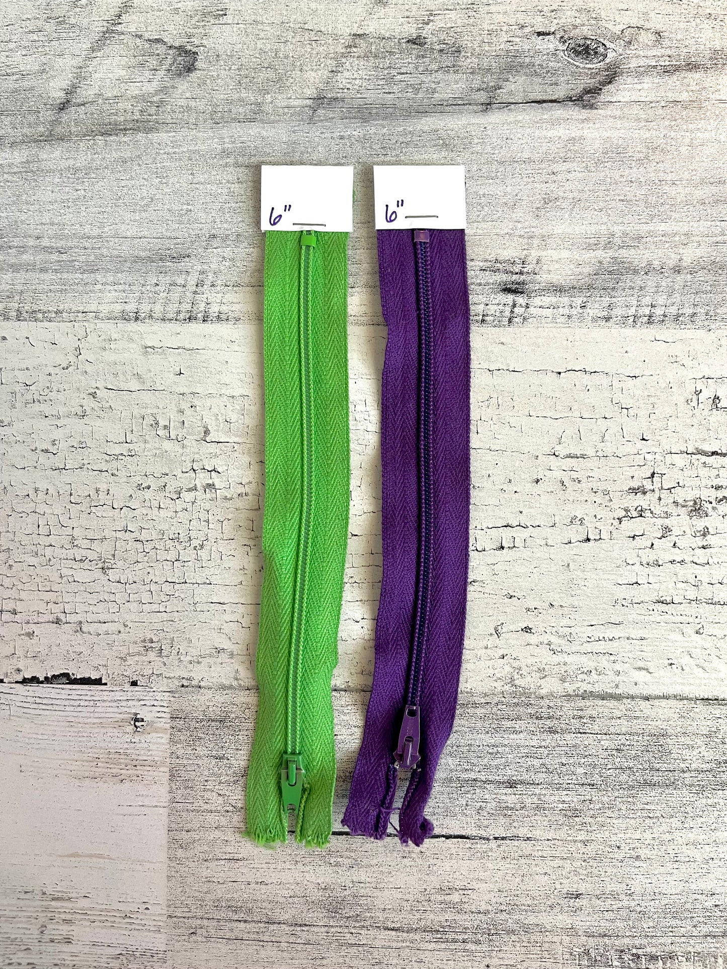 6 inch Zippers