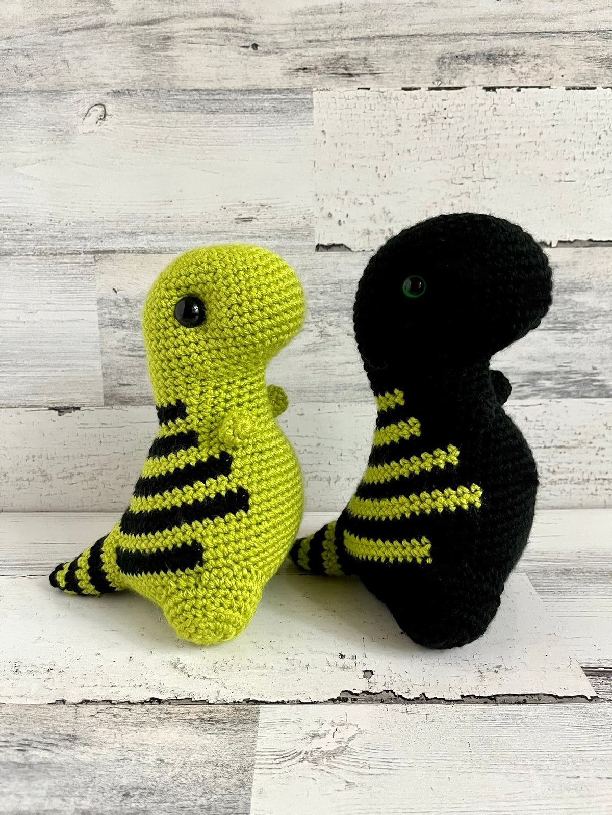 Black & Lime Green - Chubby Dinosaur