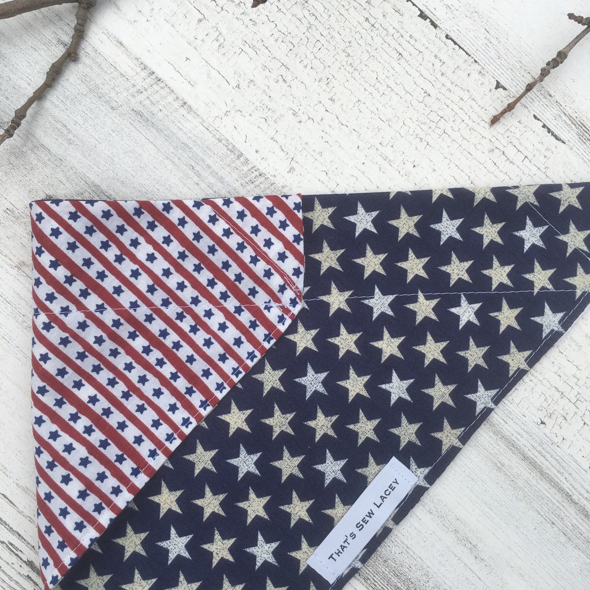 Reversible Stars & Stripes - Slip On Pet Bandana