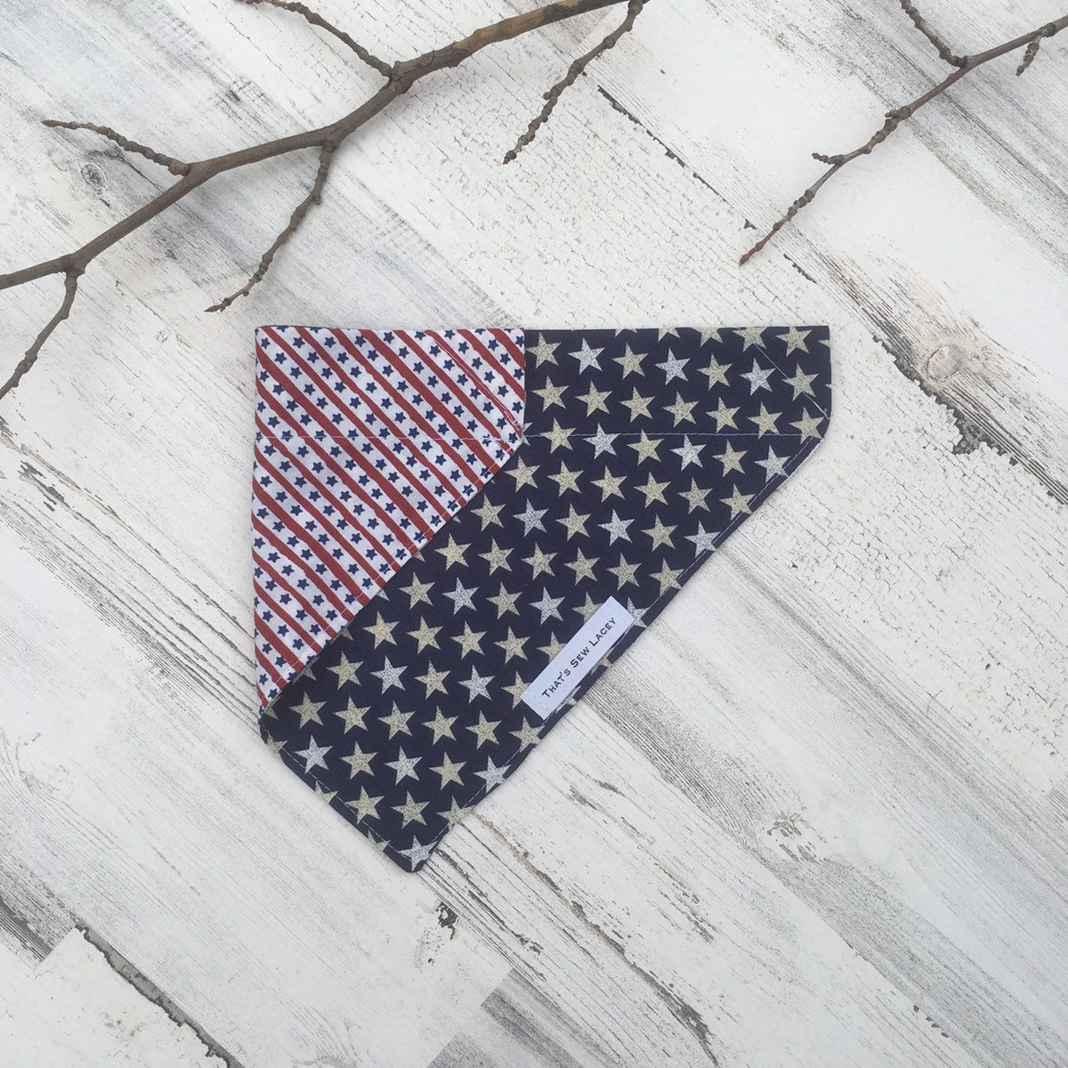 Reversible Stars & Stripes - Slip On Pet Bandana