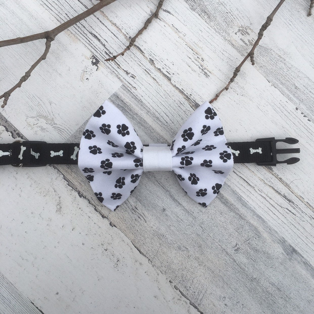 Paw Prints - Slip On Bow Tie