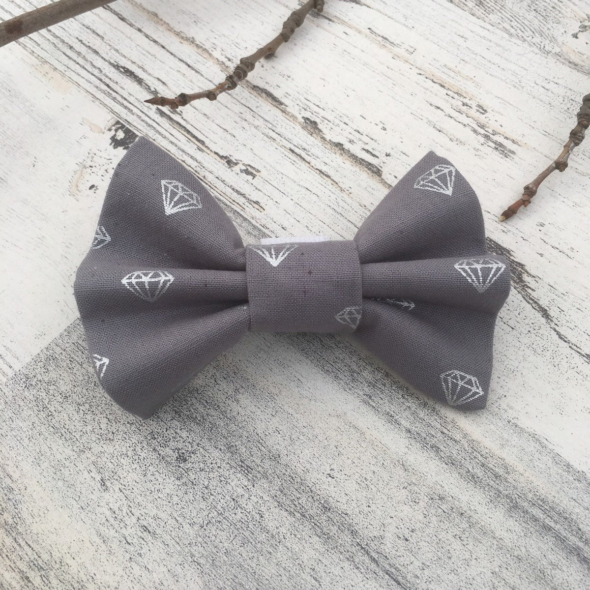 Diamonds - Slip On Bow Tie
