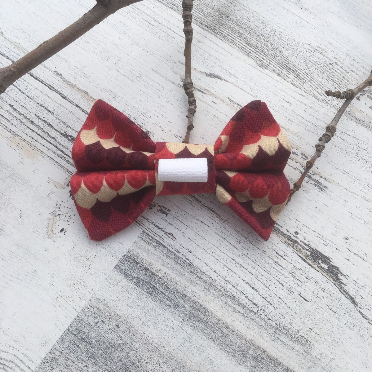 Red Scales - Slip On Bow Tie