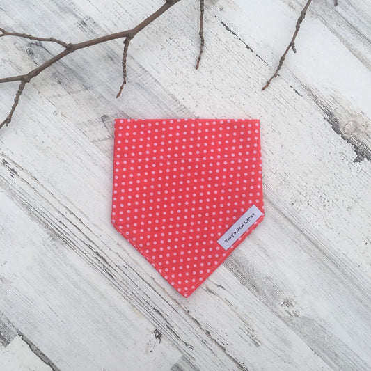 Pink Polka Dots - Slip On Pet Bandana