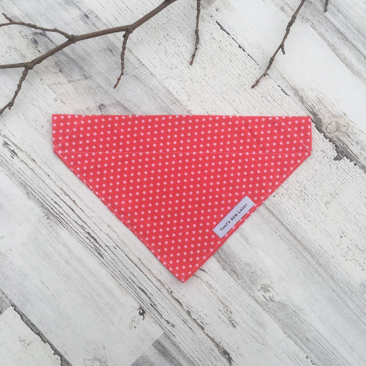 Pink Polka Dots - Slip On Pet Bandana