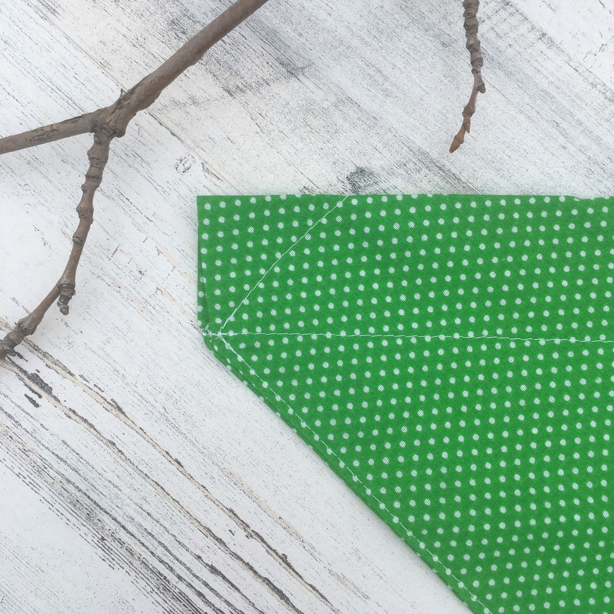 Green Polka Dots - Slip On Pet Bandana