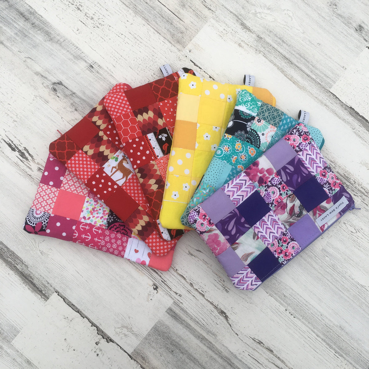 Quilted Zipper Pouches