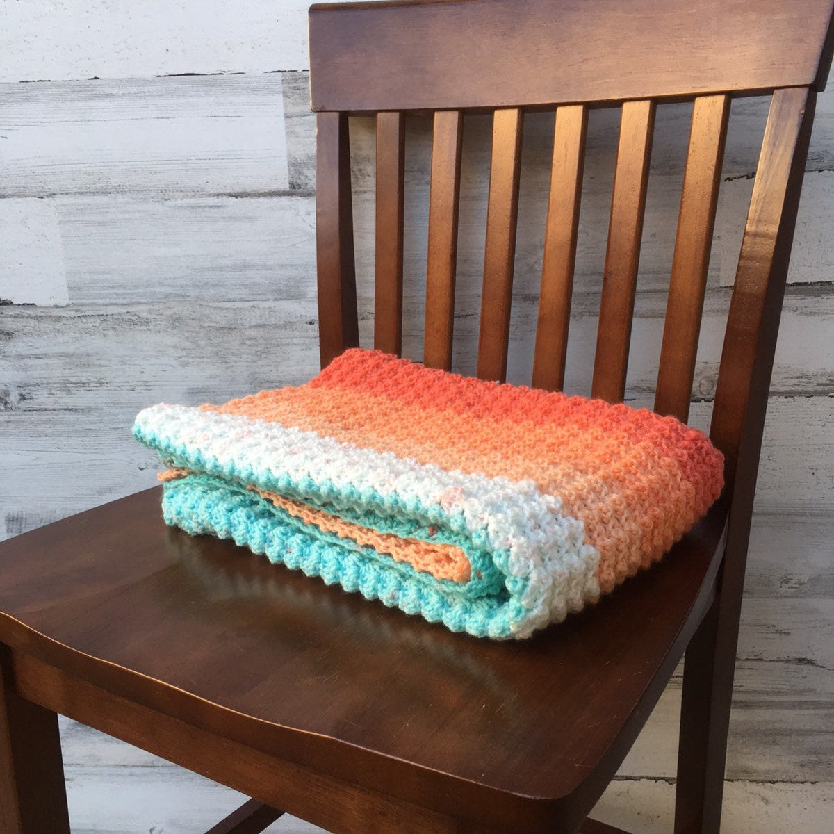 Coral Beach Crochet Baby Blanket