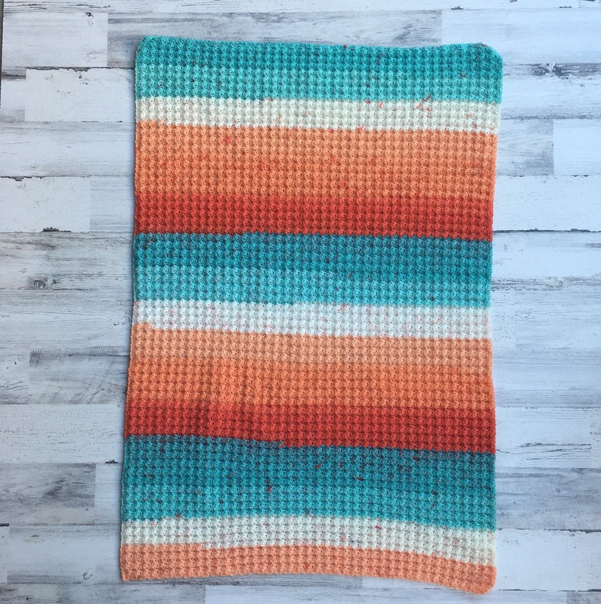Coral Beach Crochet Baby Blanket