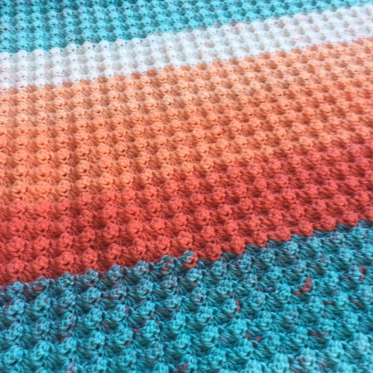 Coral Beach Crochet Baby Blanket