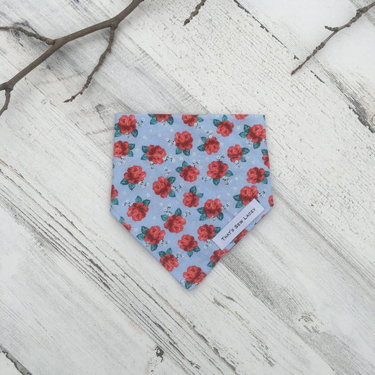 Red Rose - Slip On Pet Bandana