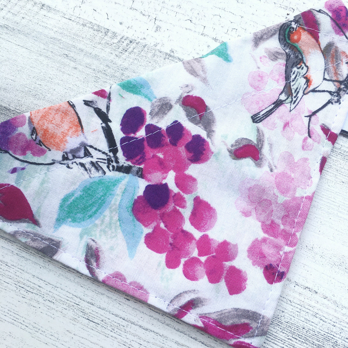 Watercolor Birds - Slip On Pet Bandana